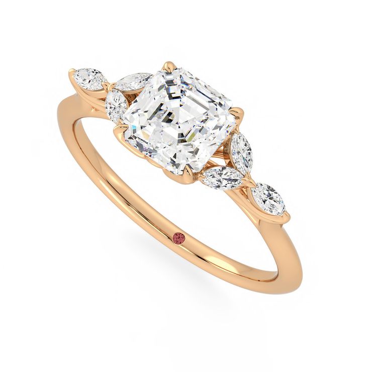 Taylor & Hart Tamora Asscher Engagement Ring 0