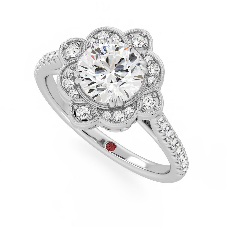 Taylor & Hart Neptune Round Engagement Ring 0