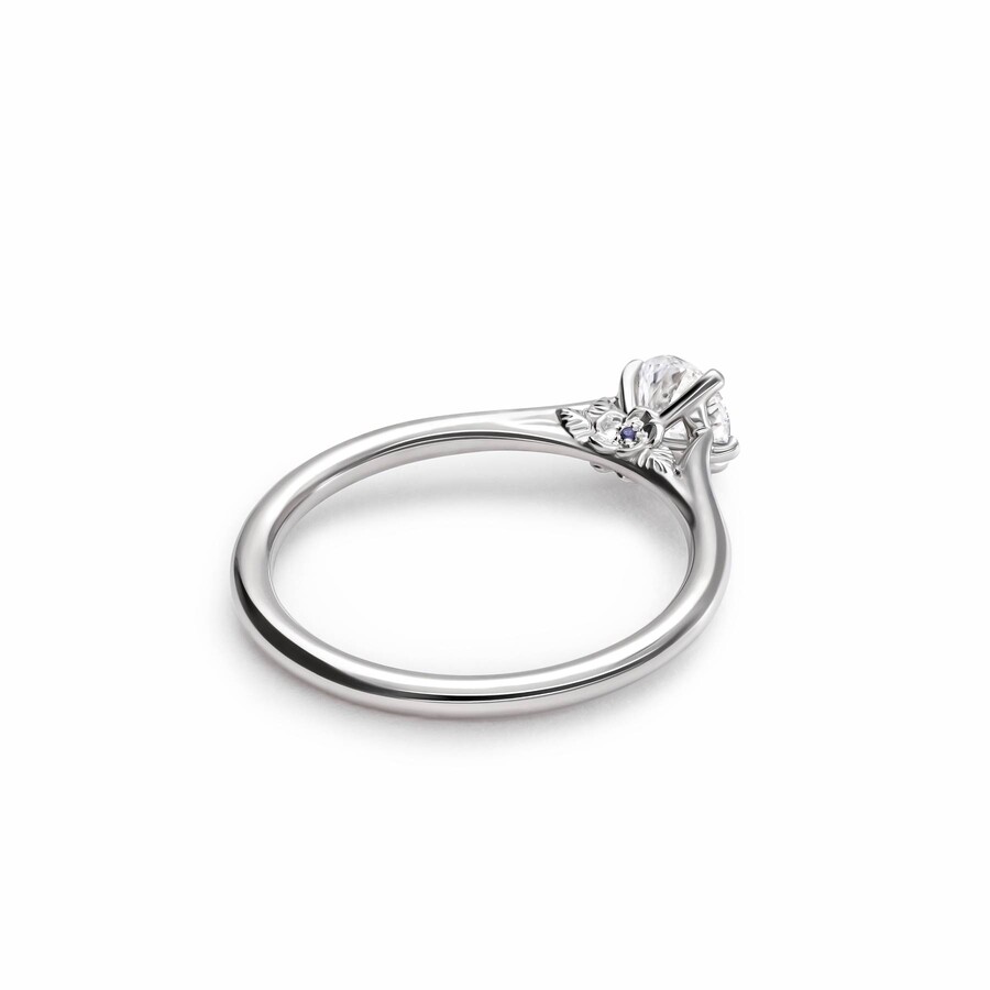 Hana | 18k White Gold Cherry Blossom Engagement Ring