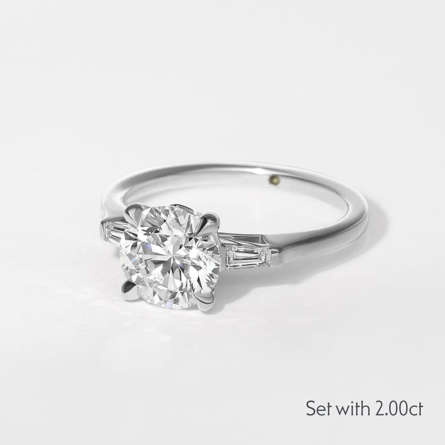 Taylor & Hart Mirror Round Engagement Ring 3