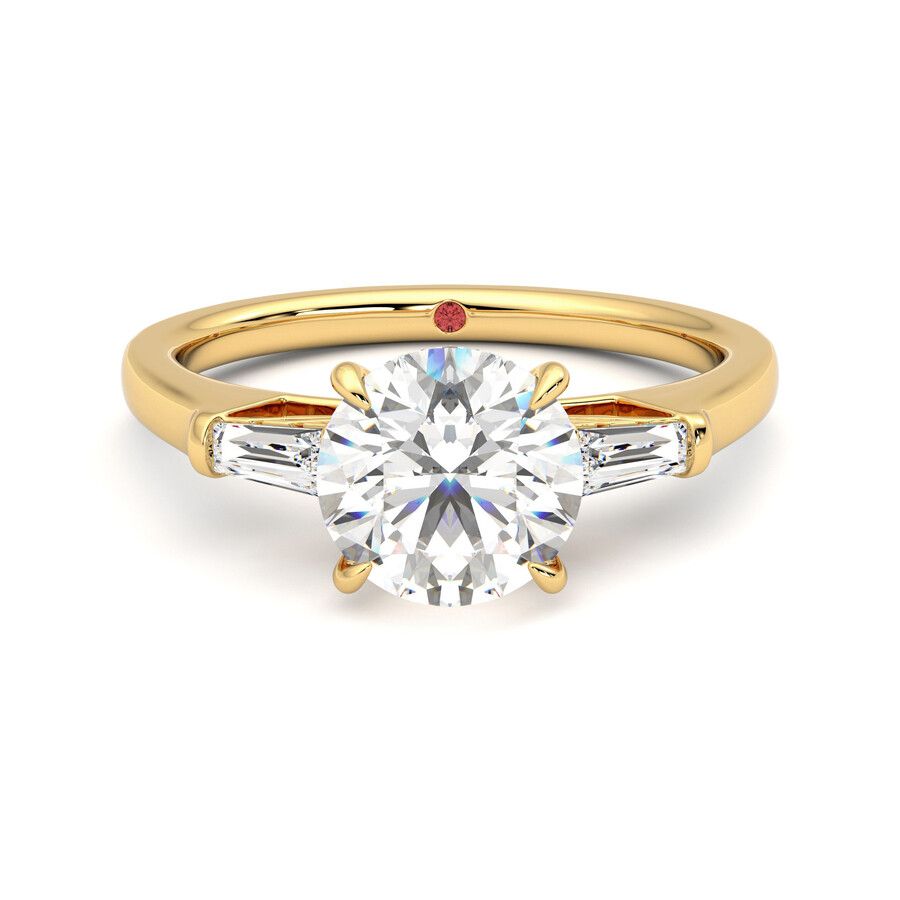 Taylor & Hart Mirror Round Engagement Ring 0