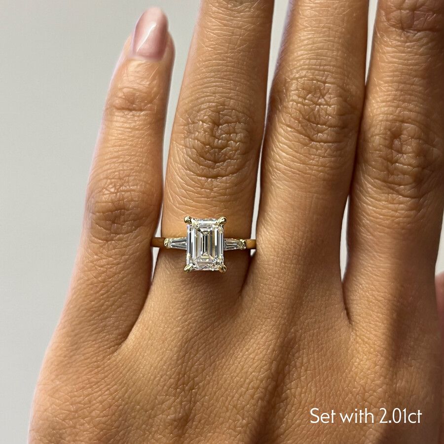 Taylor & Hart Mirror Emerald Engagement Ring 1