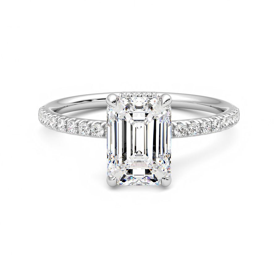 Taylor & Hart Thyme Emerald Engagement Ring 2