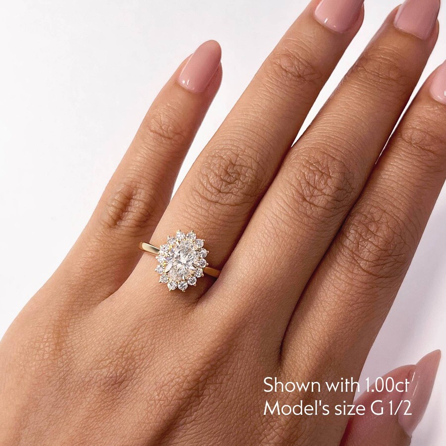 Nicole's 2.50 F VVS2 Custom Oval Halo Diamond Engagement Ring