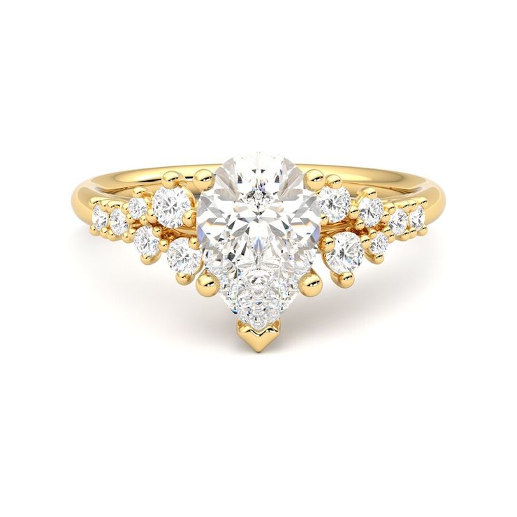 Taylor & Hart Marula Pear Engagement Ring 0