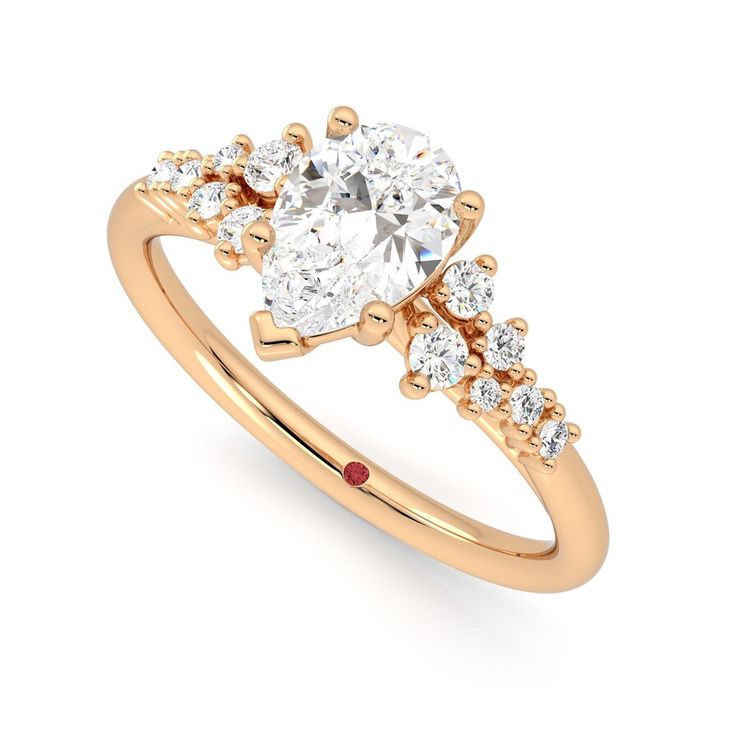 Taylor & Hart Marula Pear Engagement Ring 0