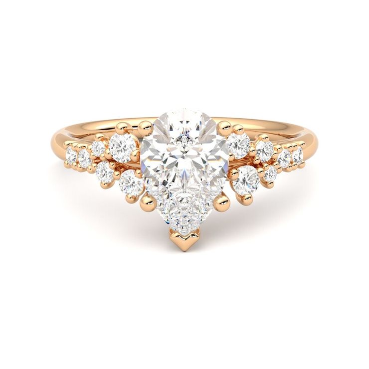 Taylor & Hart Marula Pear Engagement Ring 0