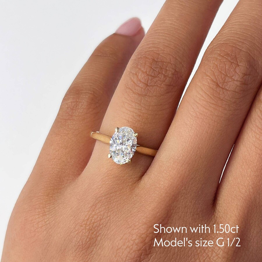Lily Ring - 1.30 Carat Oval Diamond Engagement Ring - Othergems