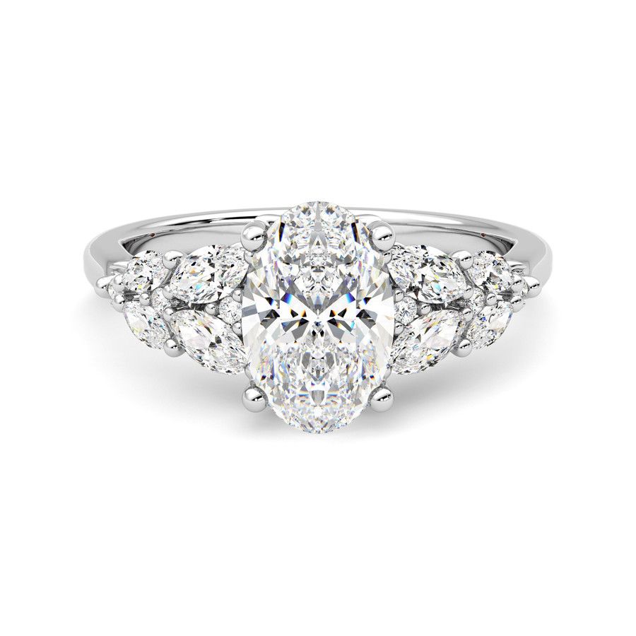 Taylor & Hart Cascade Oval Engagement Ring 0