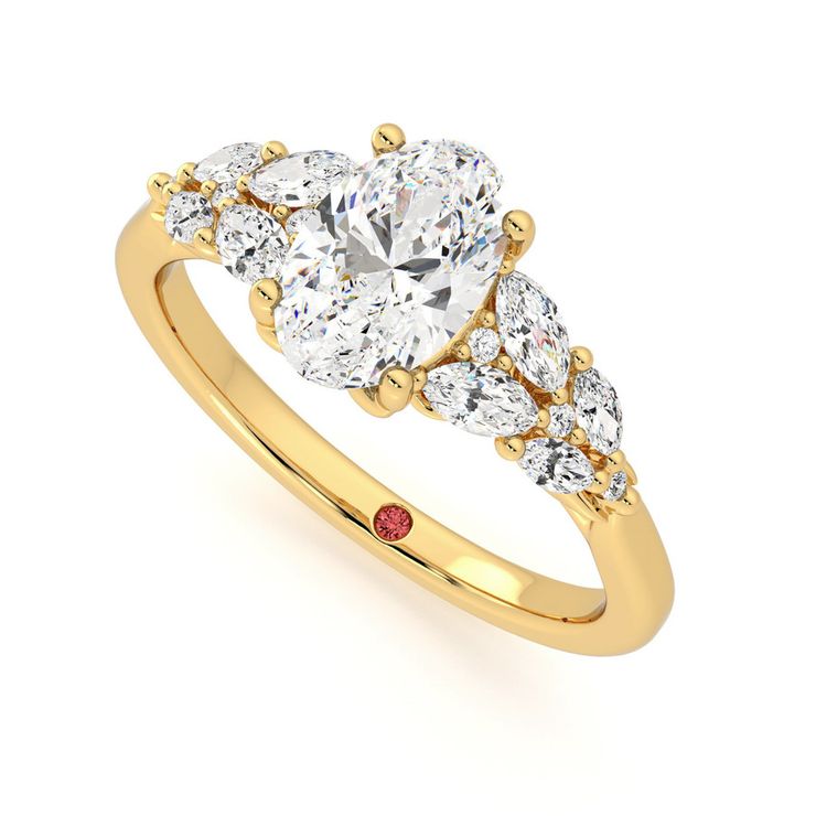 Taylor & Hart Cascade Oval Engagement Ring 0