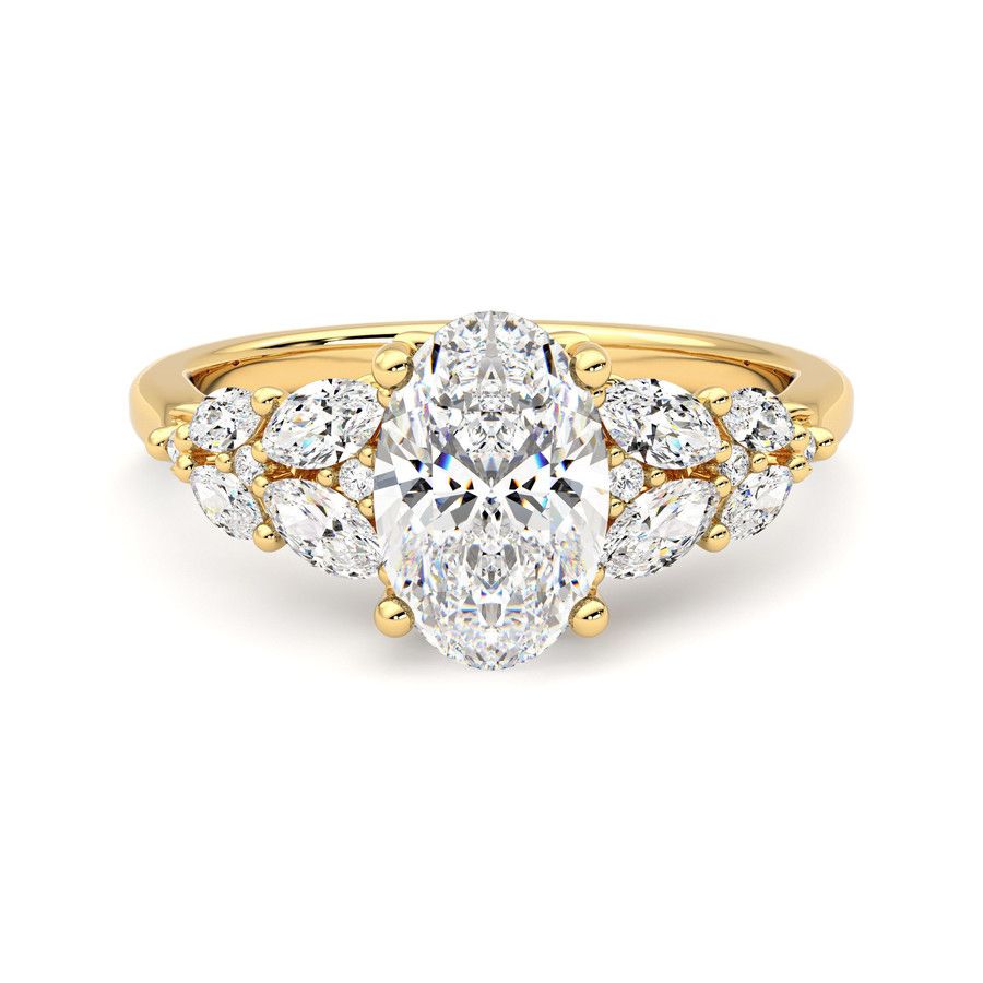 Taylor & Hart Cascade Oval Engagement Ring 0