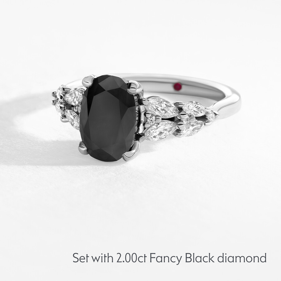 Taylor & Hart Cascade Oval Engagement Ring 2