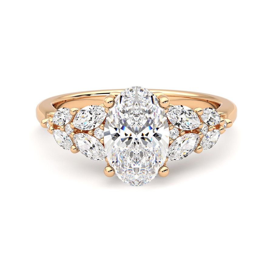 Taylor & Hart Cascade Oval Engagement Ring 0