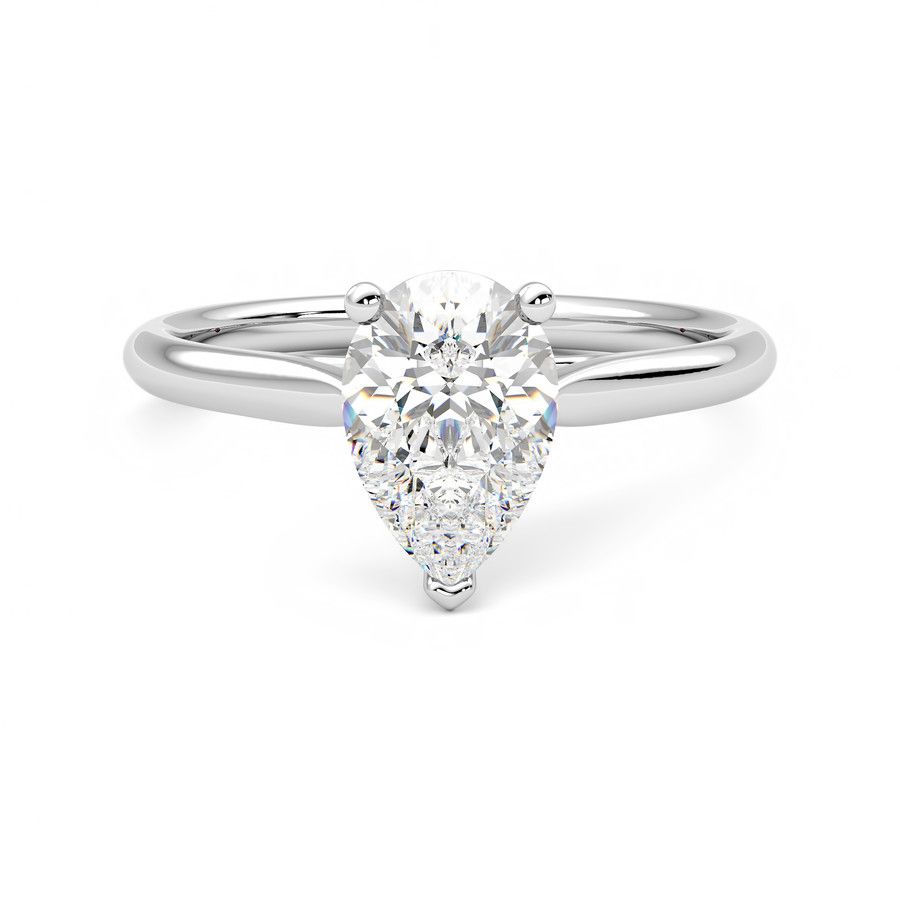 Taylor & Hart Hope Pear Engagement Ring 0