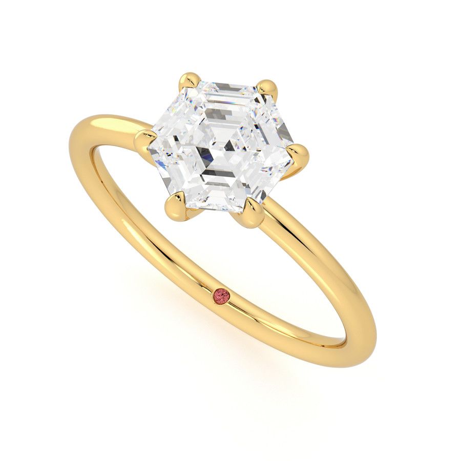 Taylor & Hart Demure Hexagonal Engagement Ring 0