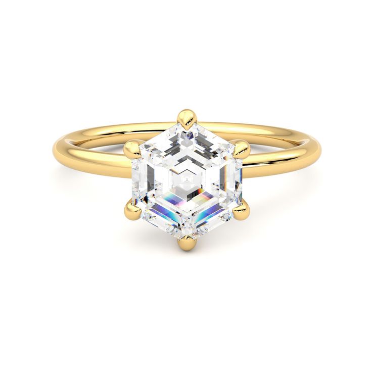 Taylor & Hart Demure Hexagonal Engagement Ring 0