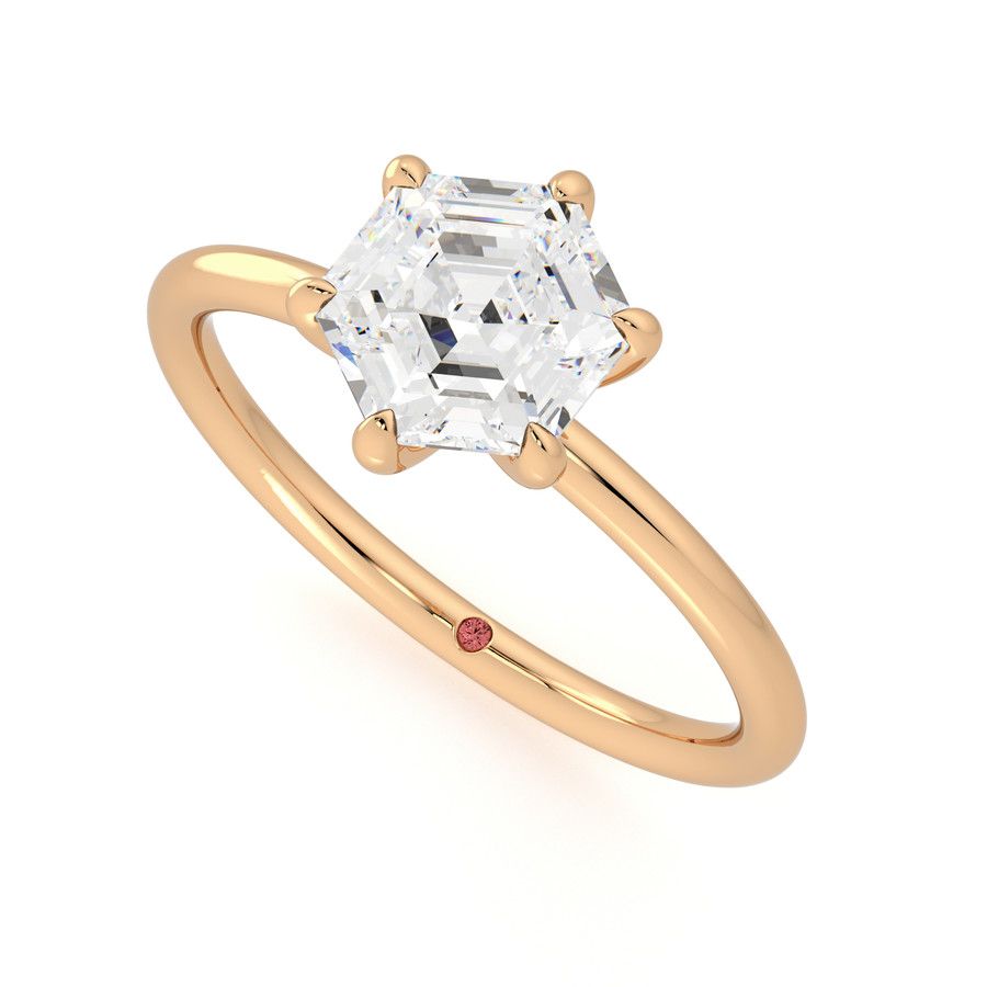 Taylor & Hart Demure Hexagonal Engagement Ring 0