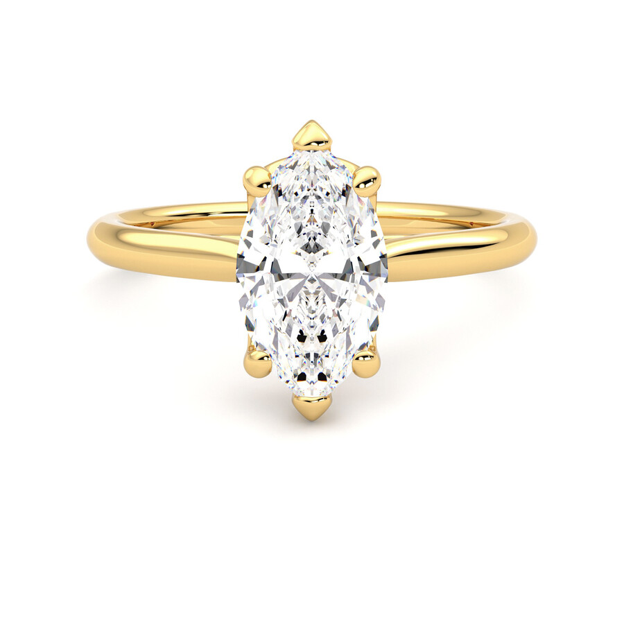 Solitaire marquise diamond hot sale engagement rings