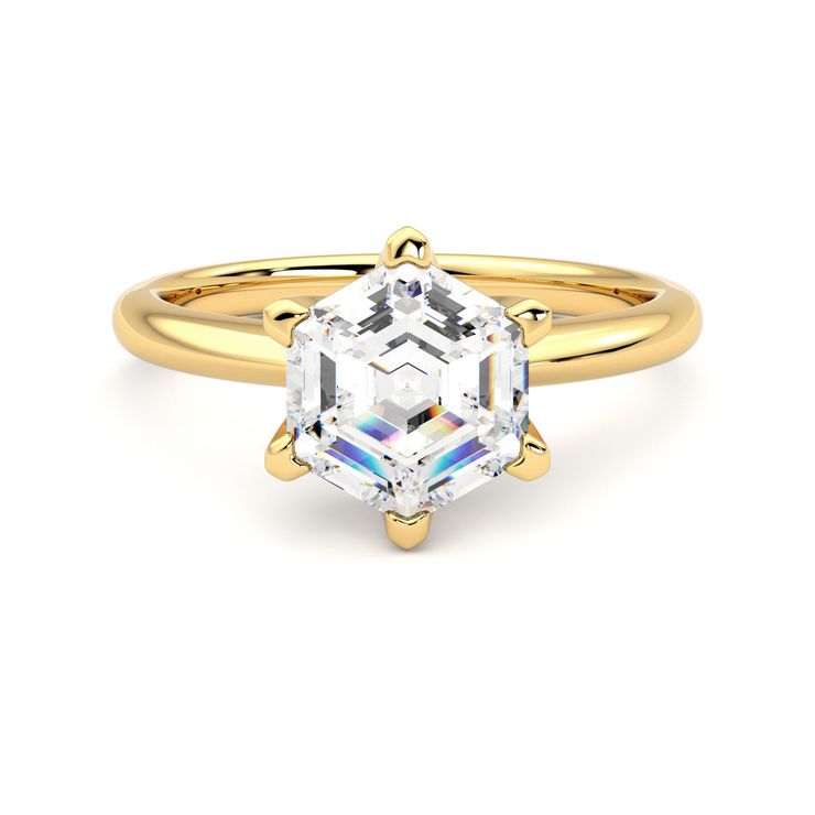 Taylor & Hart Grace Hexagonal Engagement Ring 0