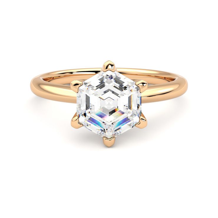 Taylor & Hart Grace Hexagonal Engagement Ring 0