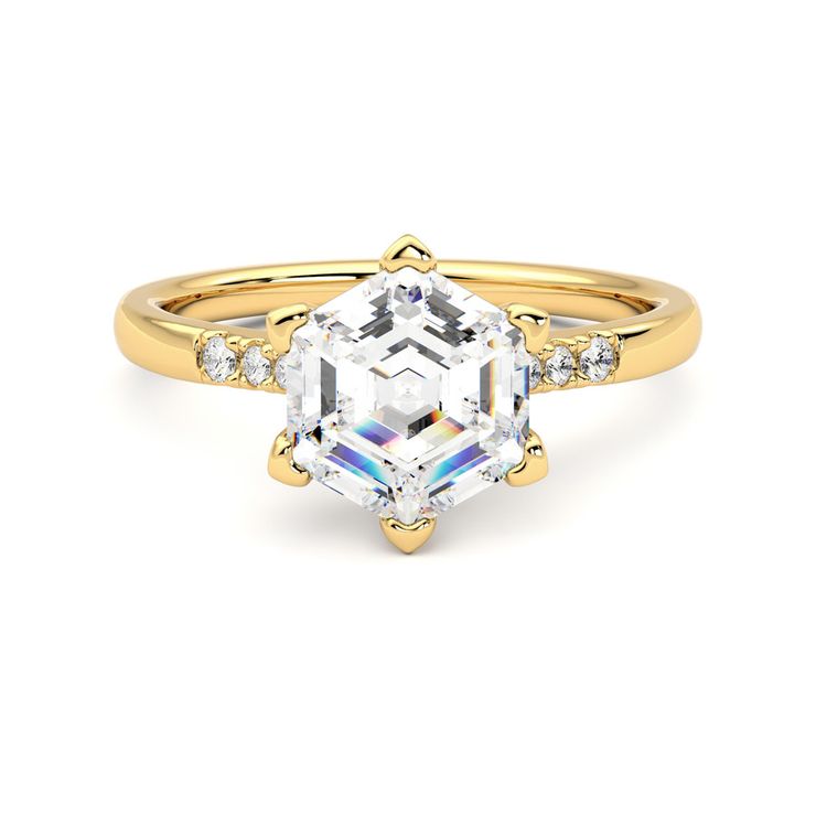 Taylor & Hart Lissome Hexagonal Engagement Ring 0