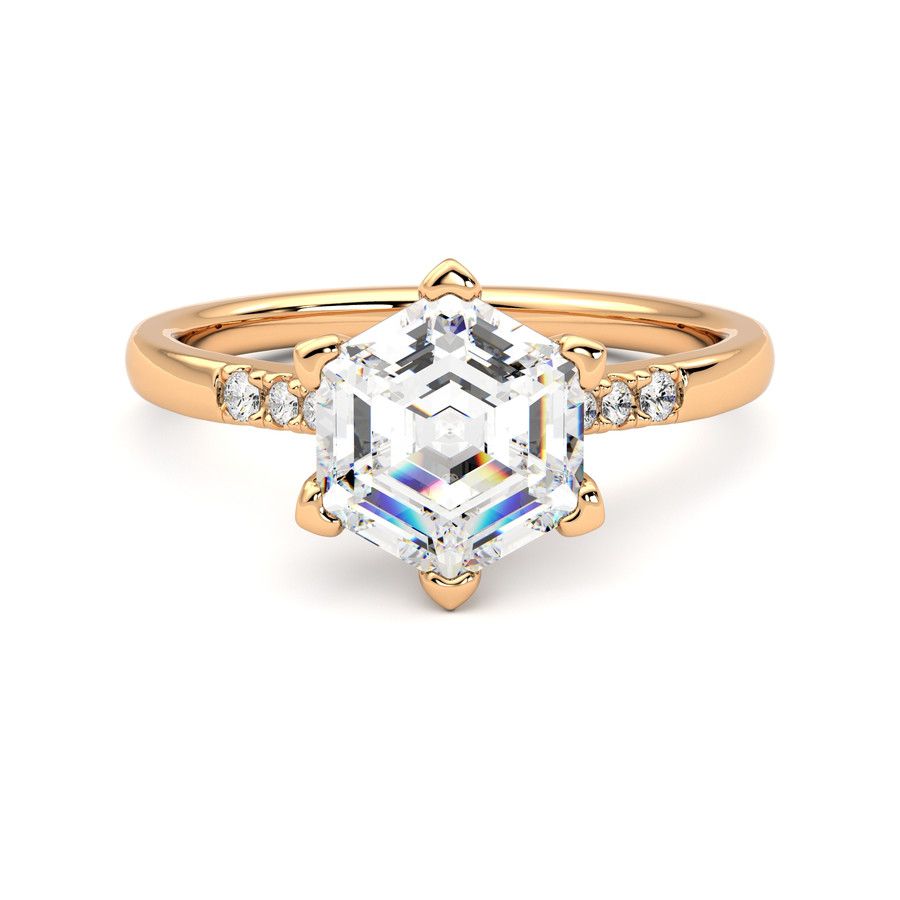 Taylor & Hart Lissome Hexagonal Engagement Ring 0