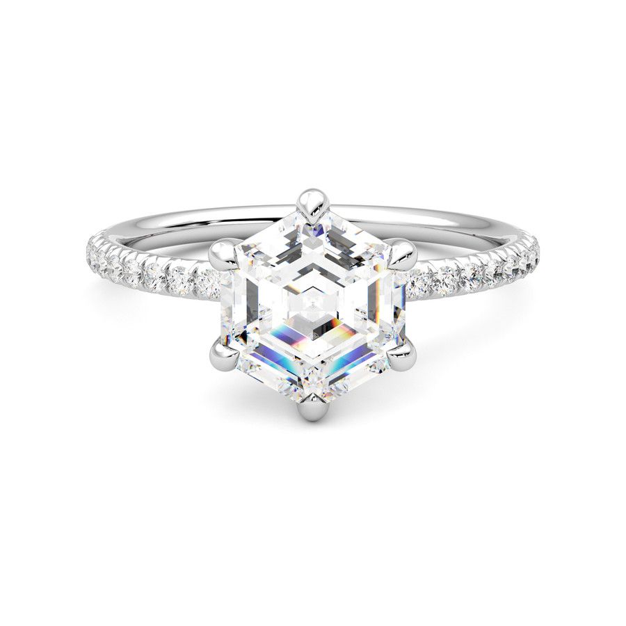 Taylor & Hart Dulcet Hexagonal Engagement Ring 0