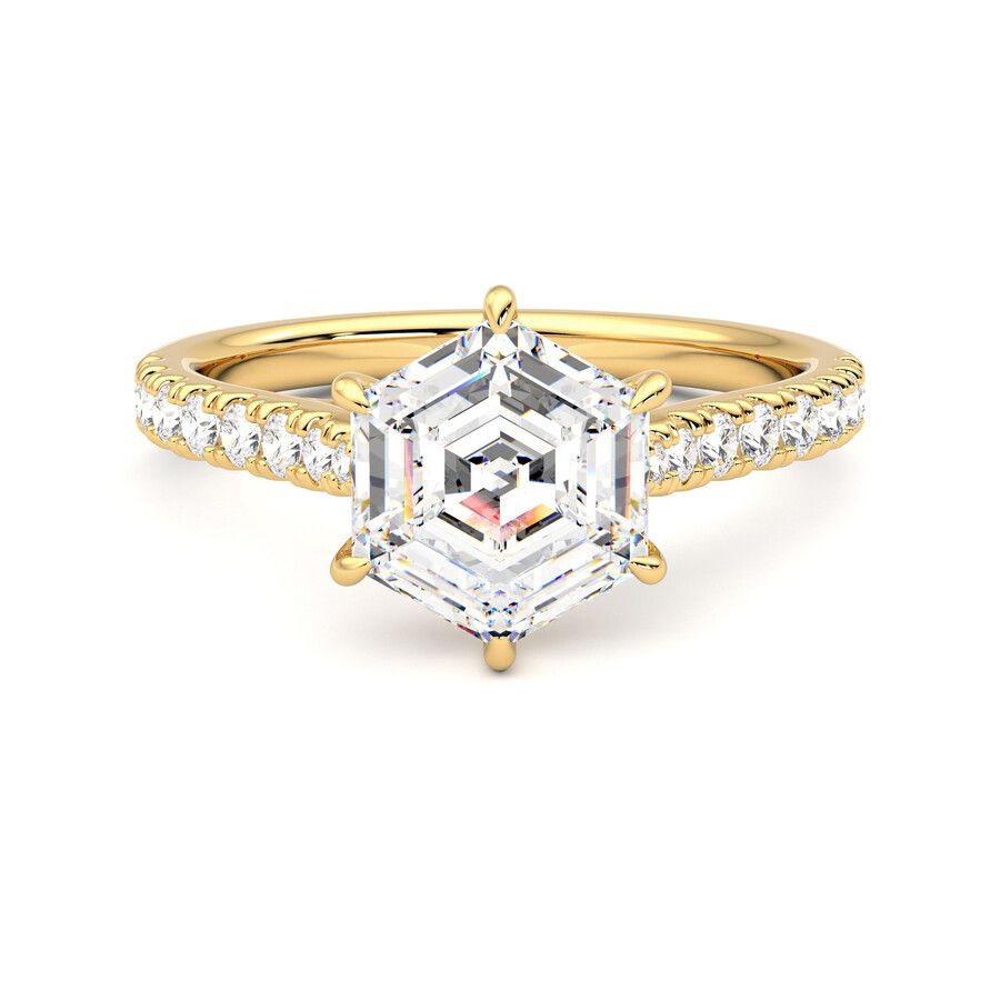 Taylor & Hart Aurora Hexagonal Engagement Ring 2