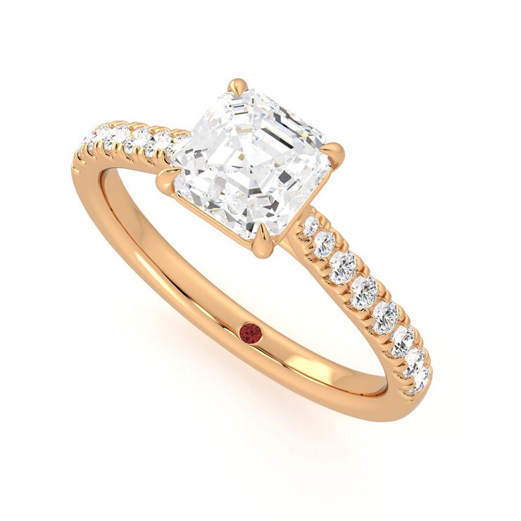 Taylor & Hart Aurora Asscher Engagement Ring 0