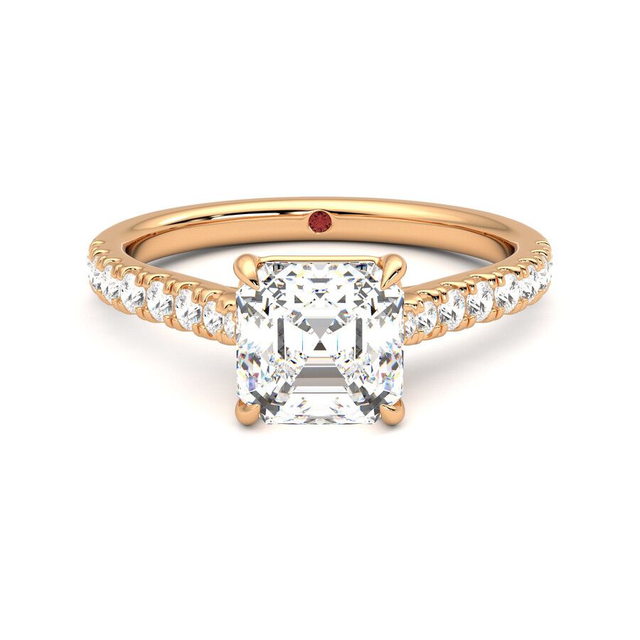 Taylor & Hart Aurora Asscher Engagement Ring 0