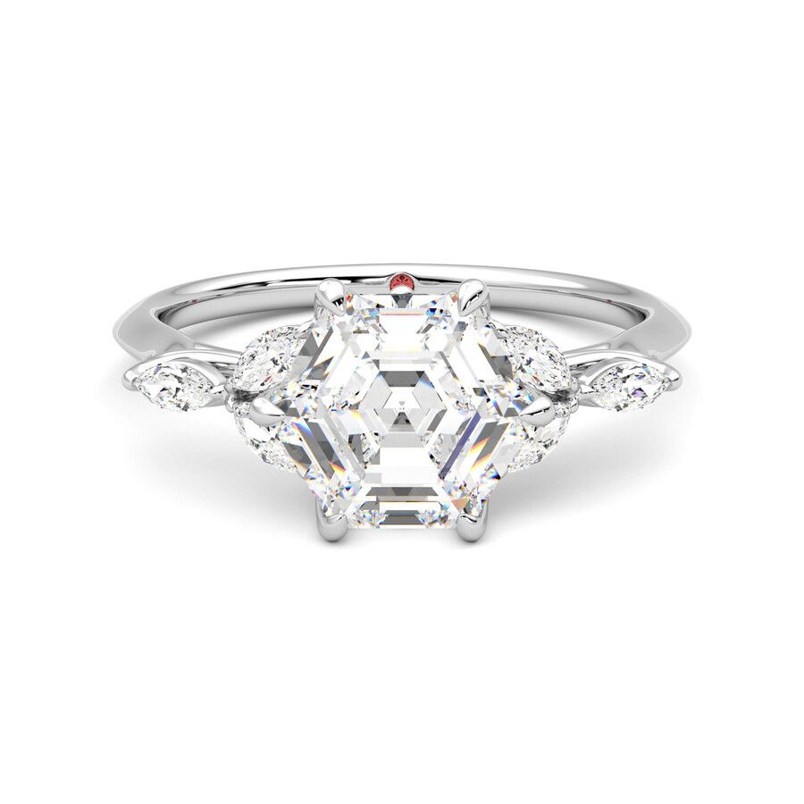 Taylor & Hart Tamora Hexagonal Engagement Ring 2