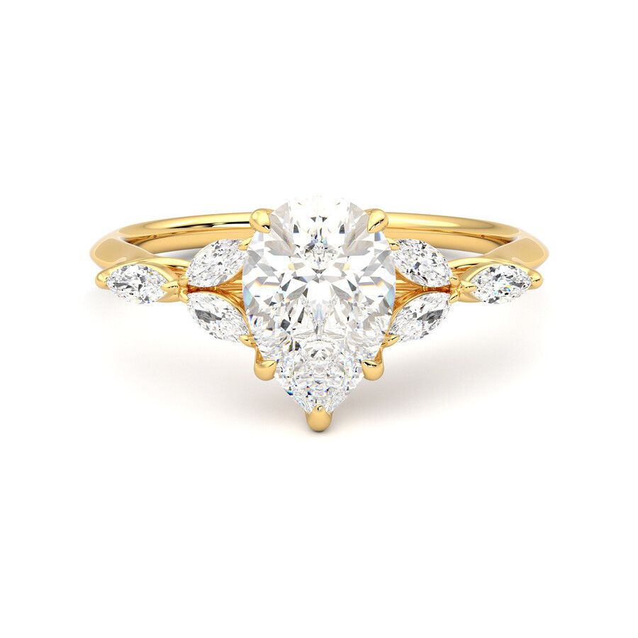 Taylor & Hart Tamora Pear Engagement Ring 2