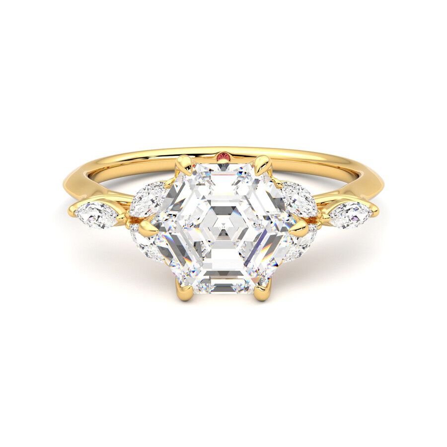 Taylor & Hart Tamora Hexagonal Engagement Ring 2