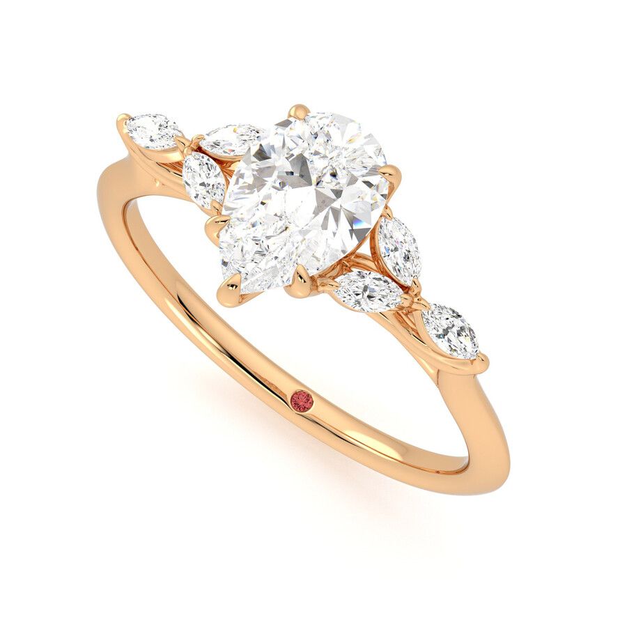 Taylor & Hart Tamora Pear Engagement Ring 0