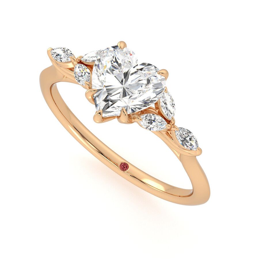 Taylor & Hart Tamora Heart Engagement Ring 0