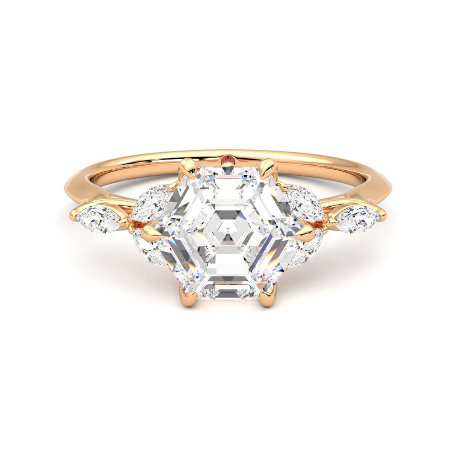 Taylor & Hart Tamora Hexagonal Engagement Ring 0