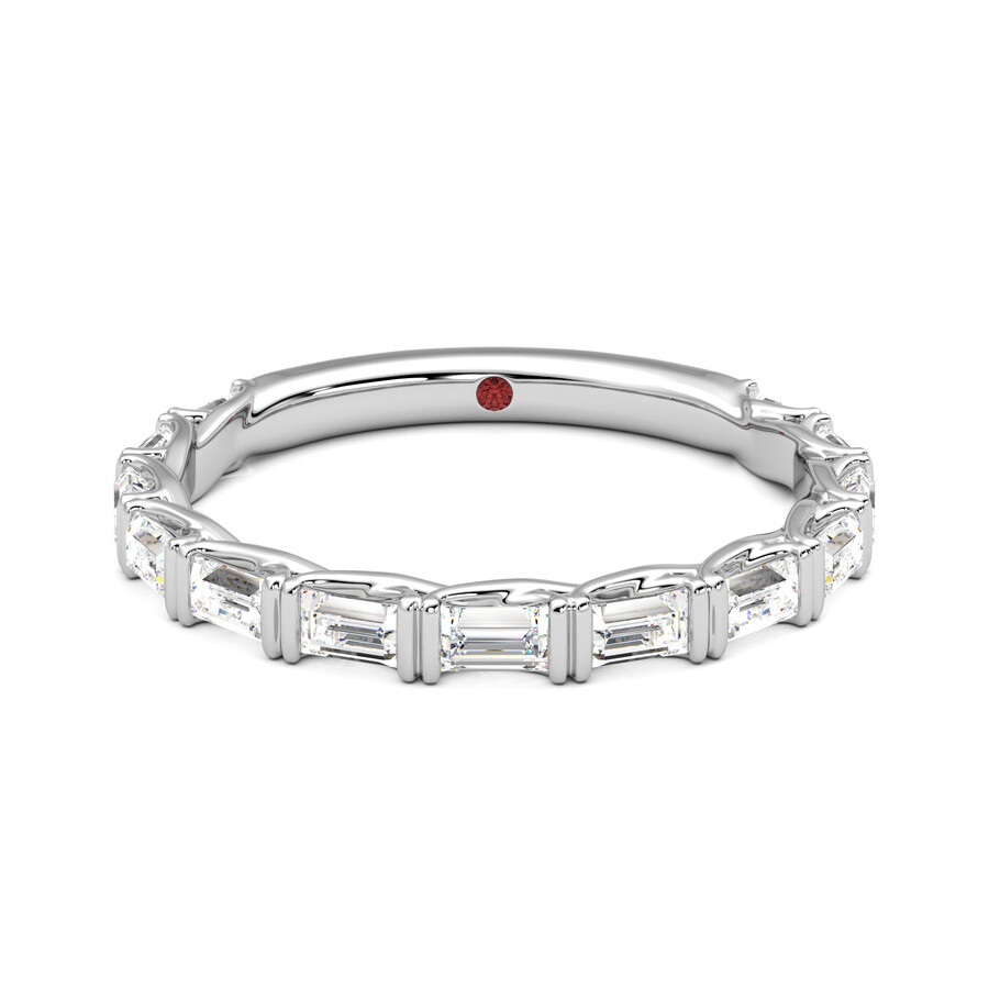 Verona | Platinum bezel set channel set wedding ring | Taylor & Hart