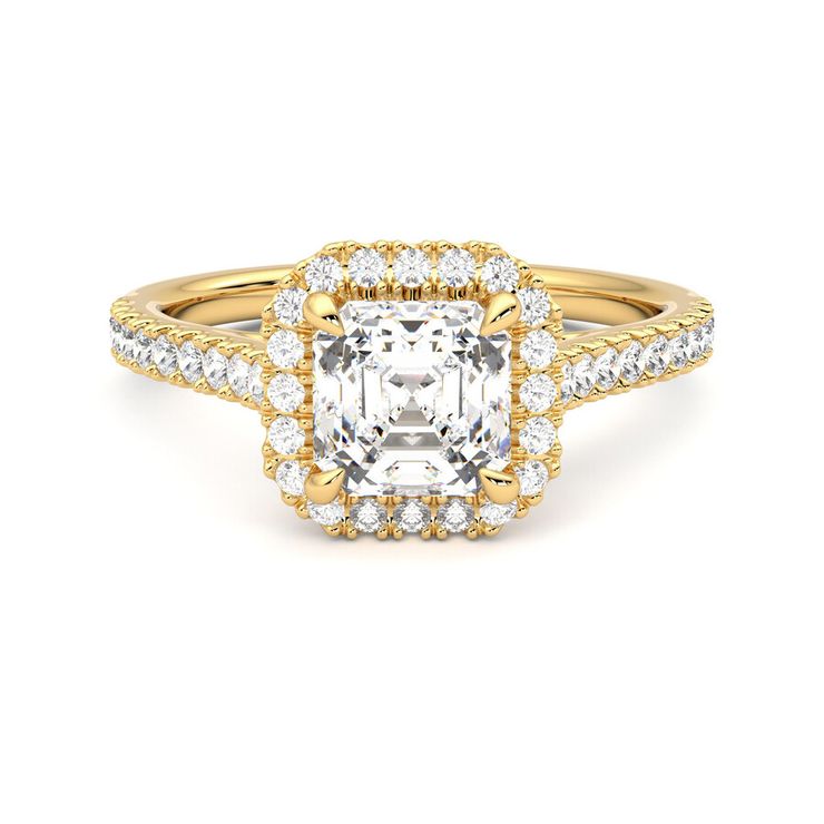 Taylor & Hart Allure Asscher Engagement Ring 0