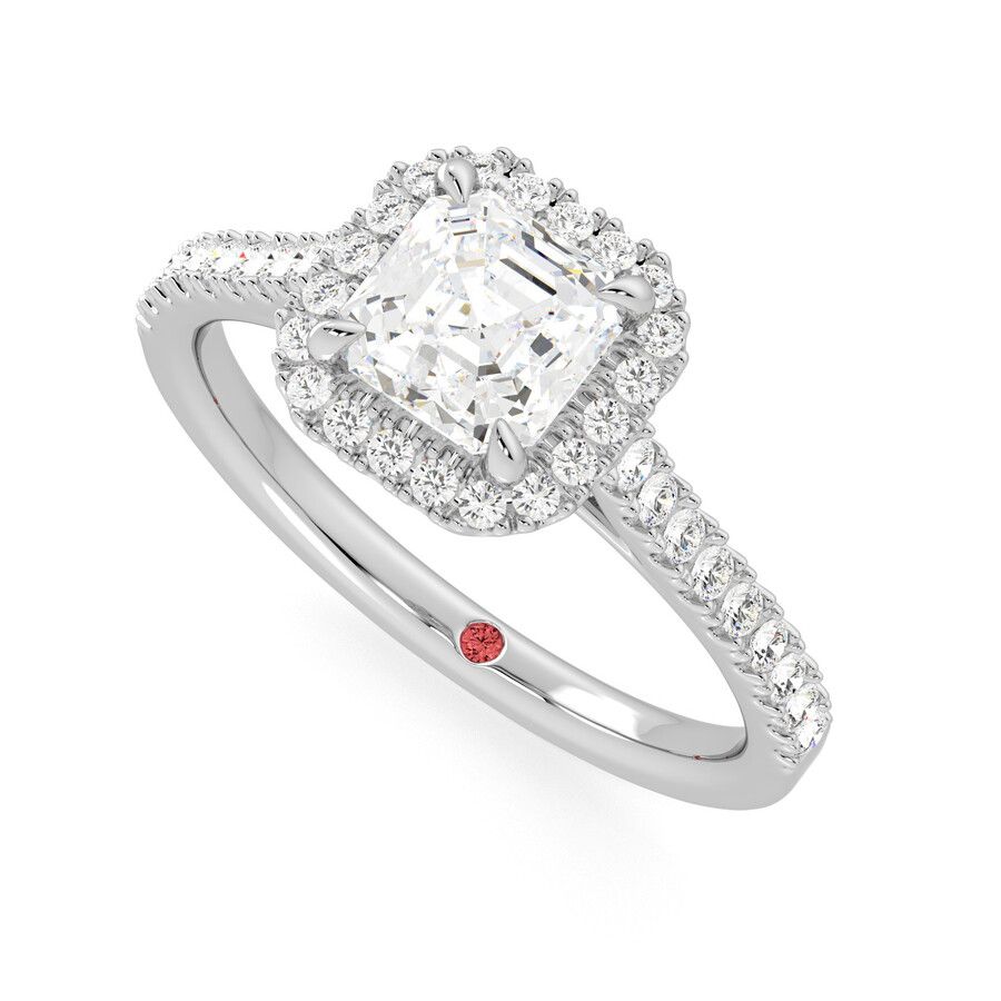 Taylor & Hart Allure Asscher Engagement Ring 0