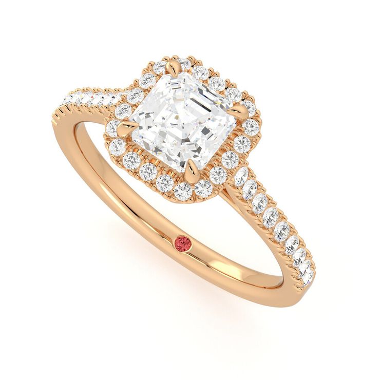 Taylor & Hart Allure Asscher Engagement Ring 0