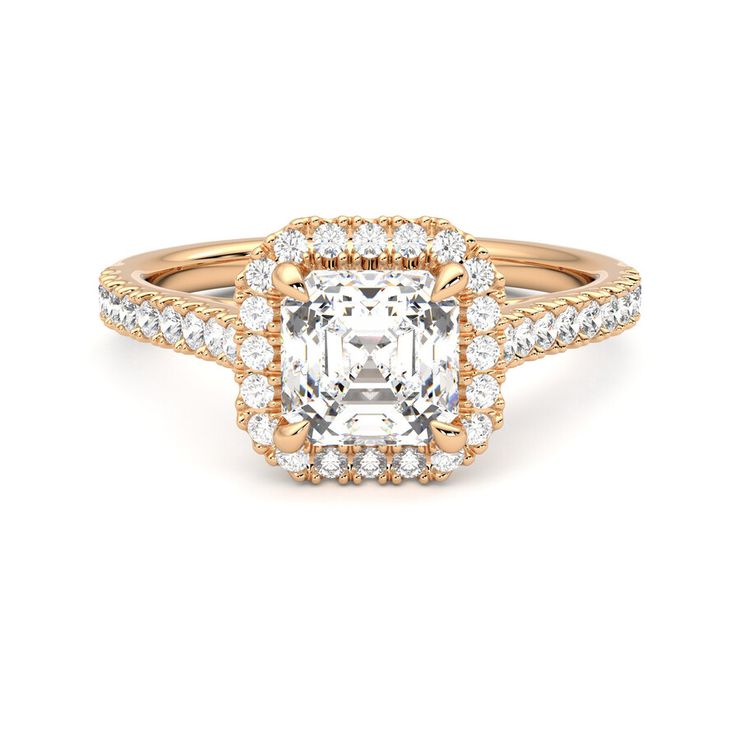 Taylor & Hart Allure Asscher Engagement Ring 0