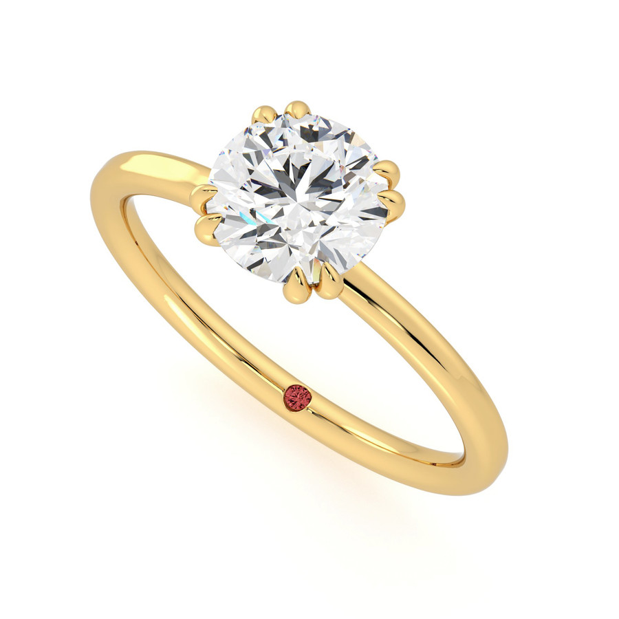 Dawn | 18K Rose Gold halo style engagement ring | Taylor & Hart