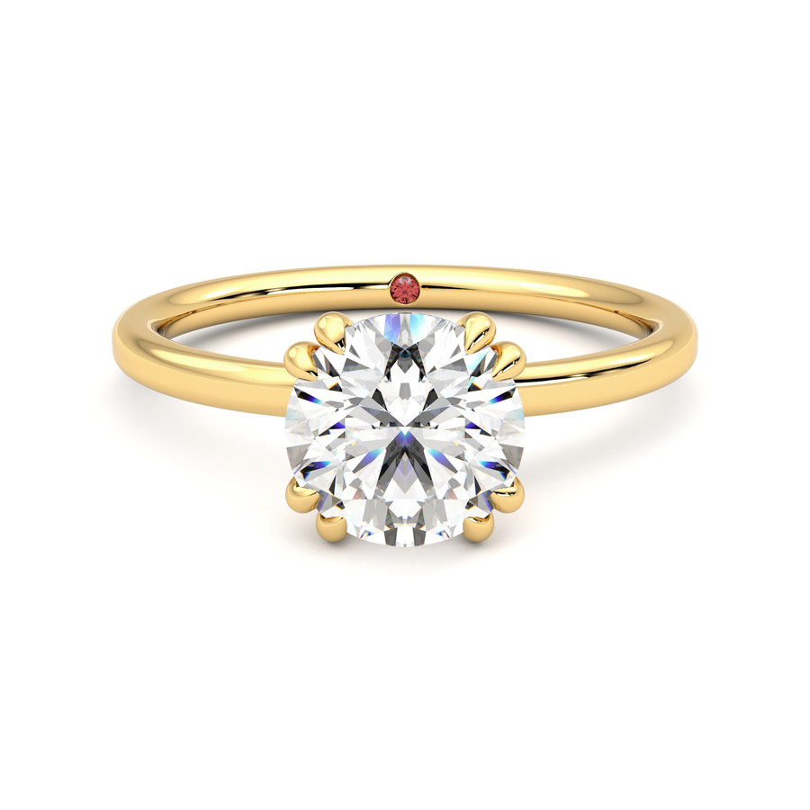 Solitaire with halo engagement on sale rings