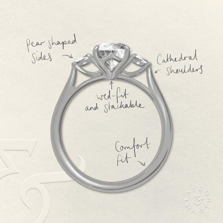 Taylor & Hart Faith Oval Engagement Ring 5