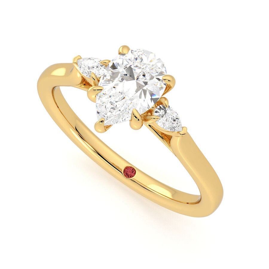 Taylor & Hart Faith Pear Engagement Ring 0