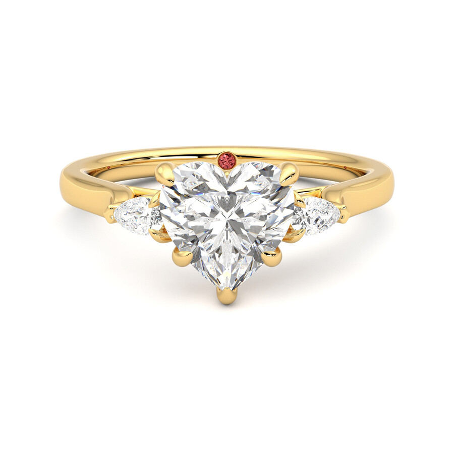14K Gold Heart Shaped Diamond Halo Engagement Ring | Harris Jewelers | Rio  Rancho & Albuquerque Jewelry Store