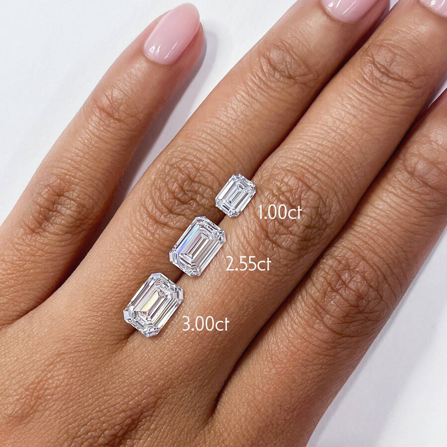 3-carat-emerald-cut-lab-Lab Diamond-engagement-ring In 950 Platinum |  Fascinating Diamonds