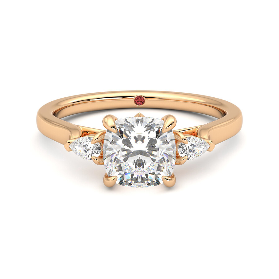 Three Diamond Engagement Ring — Quercus Raleigh Custom Engagement Rings