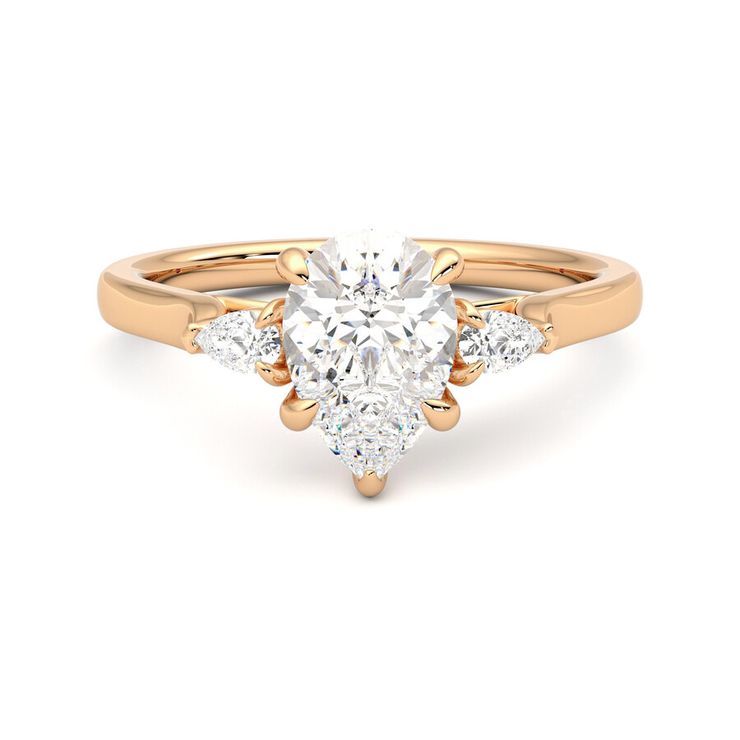 Taylor & Hart Faith Pear Engagement Ring 0