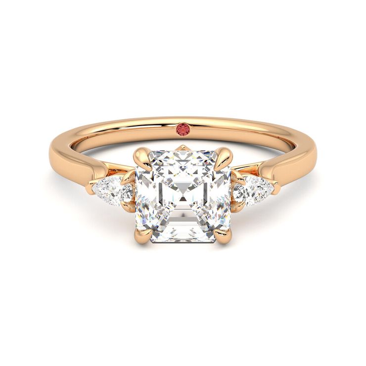 Taylor & Hart Faith Asscher Engagement Ring 0